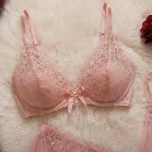 Blush Petal Lace Set