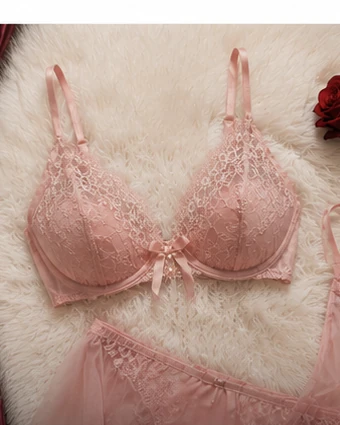 Blush Petal Lace Set
