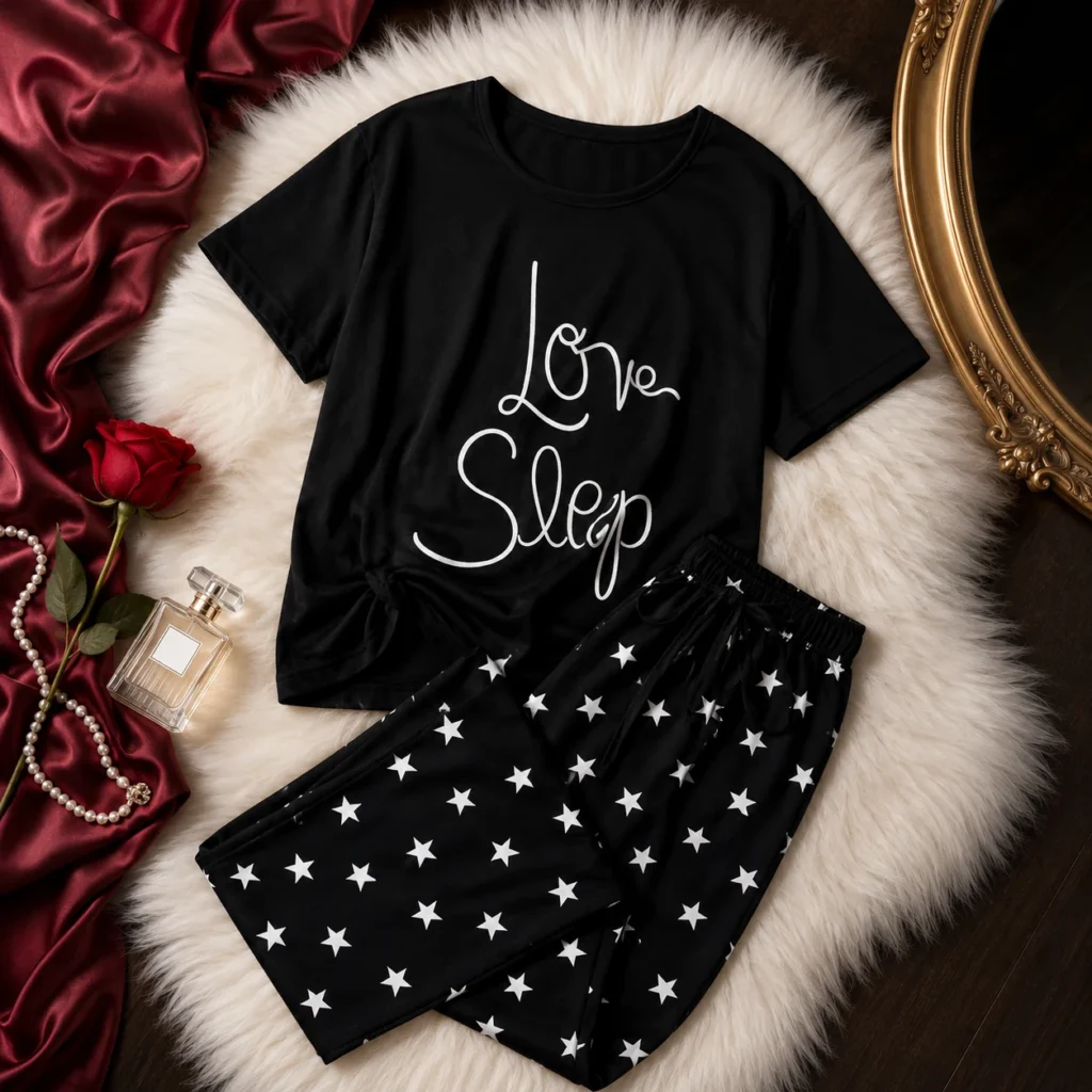 Love Sleep Star Pajama Set